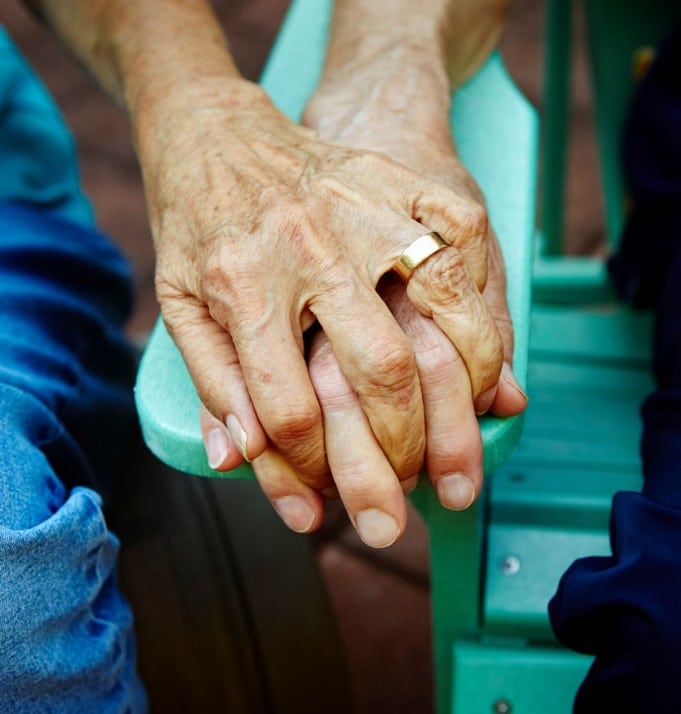 holding hands