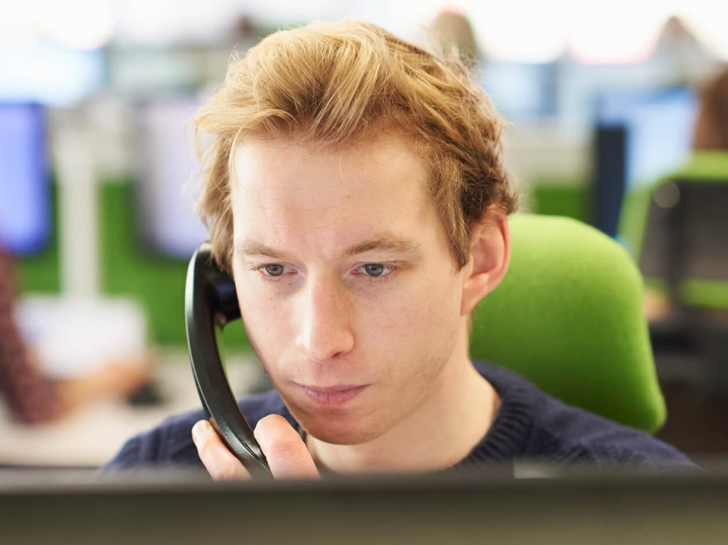 Telephone checking call handler