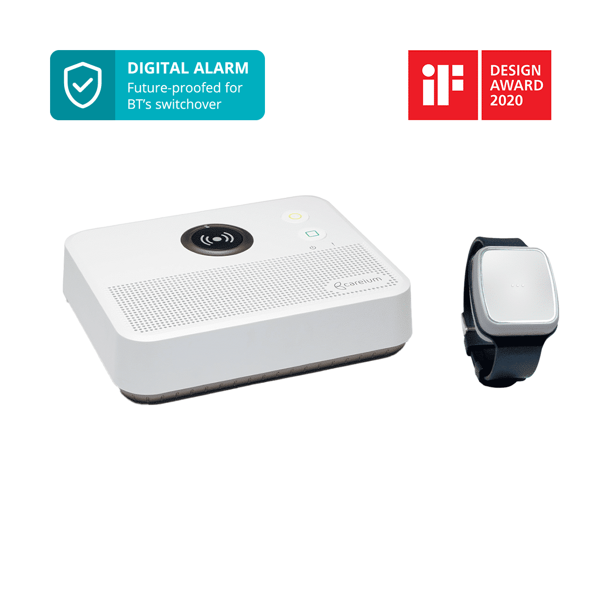 Eliza S base unit and Vibby fall detector